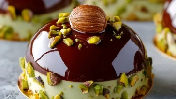 Entremet Praliné Pistache