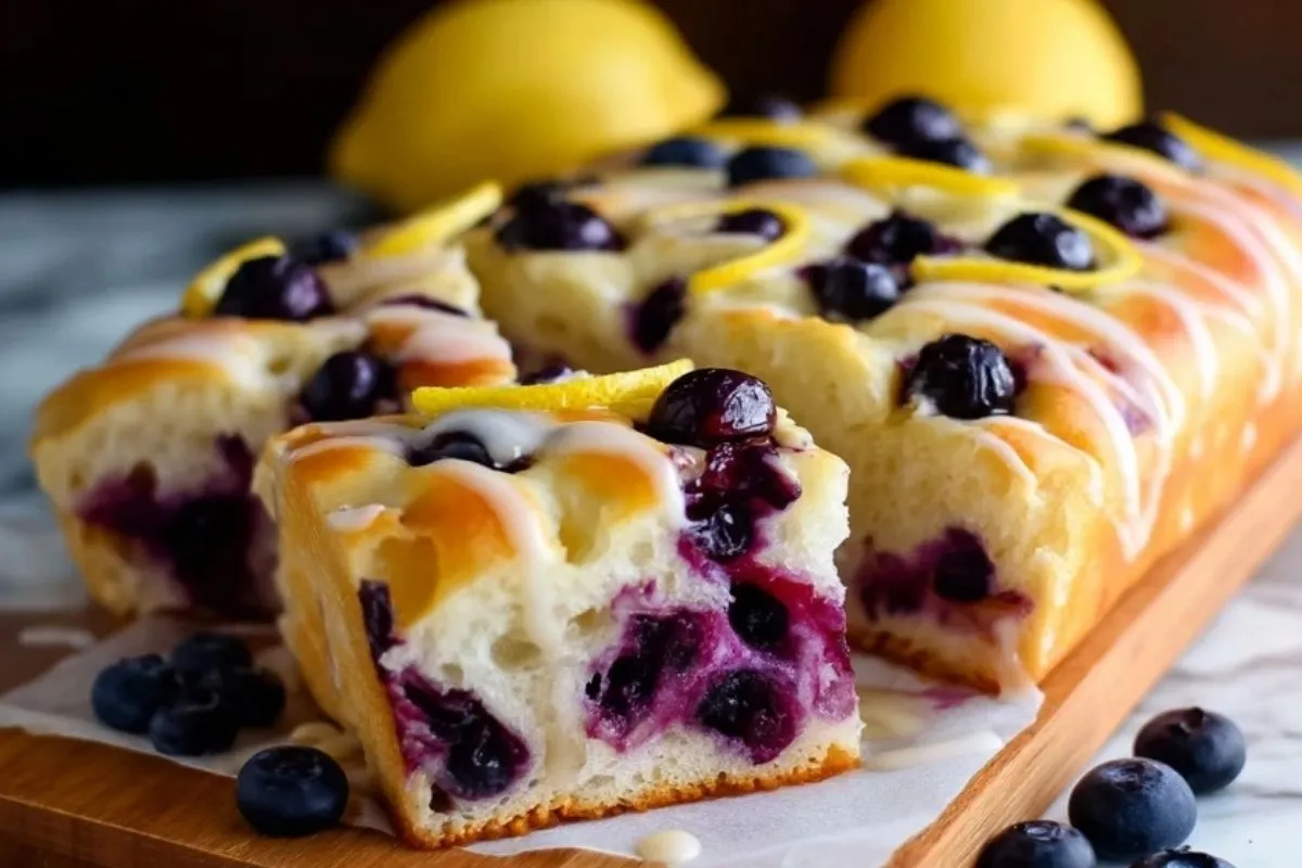 Focaccia Aux Myrtilles Et Citron