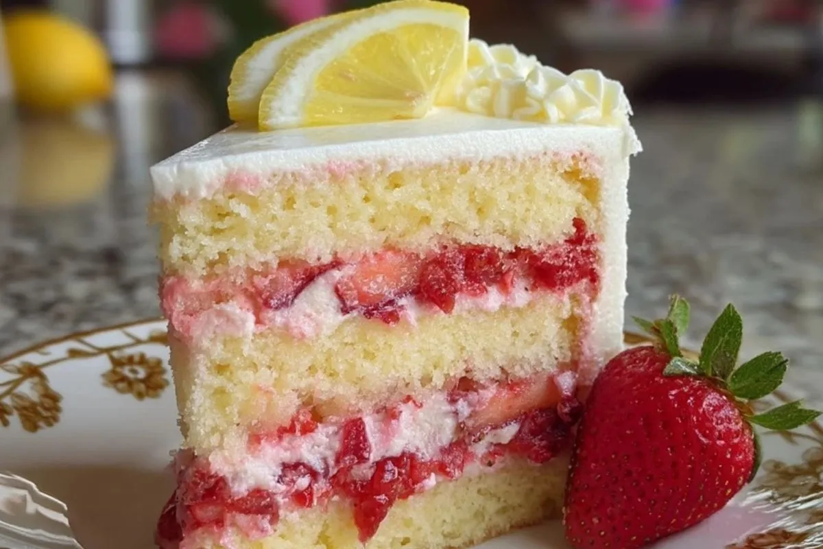Gâteau Aux Fraises Et Citron