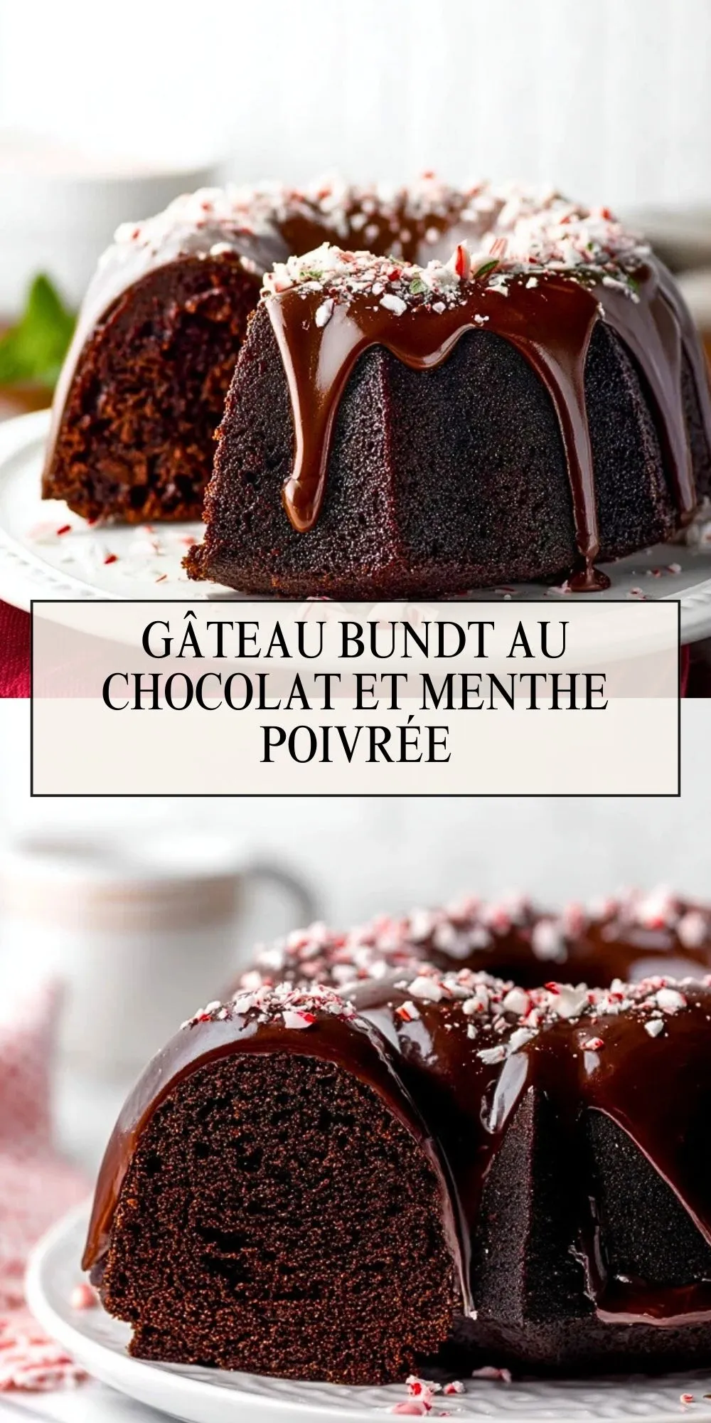 Gâteau Bundt Au Chocolat Et Menthe Poivrée - Pin 1