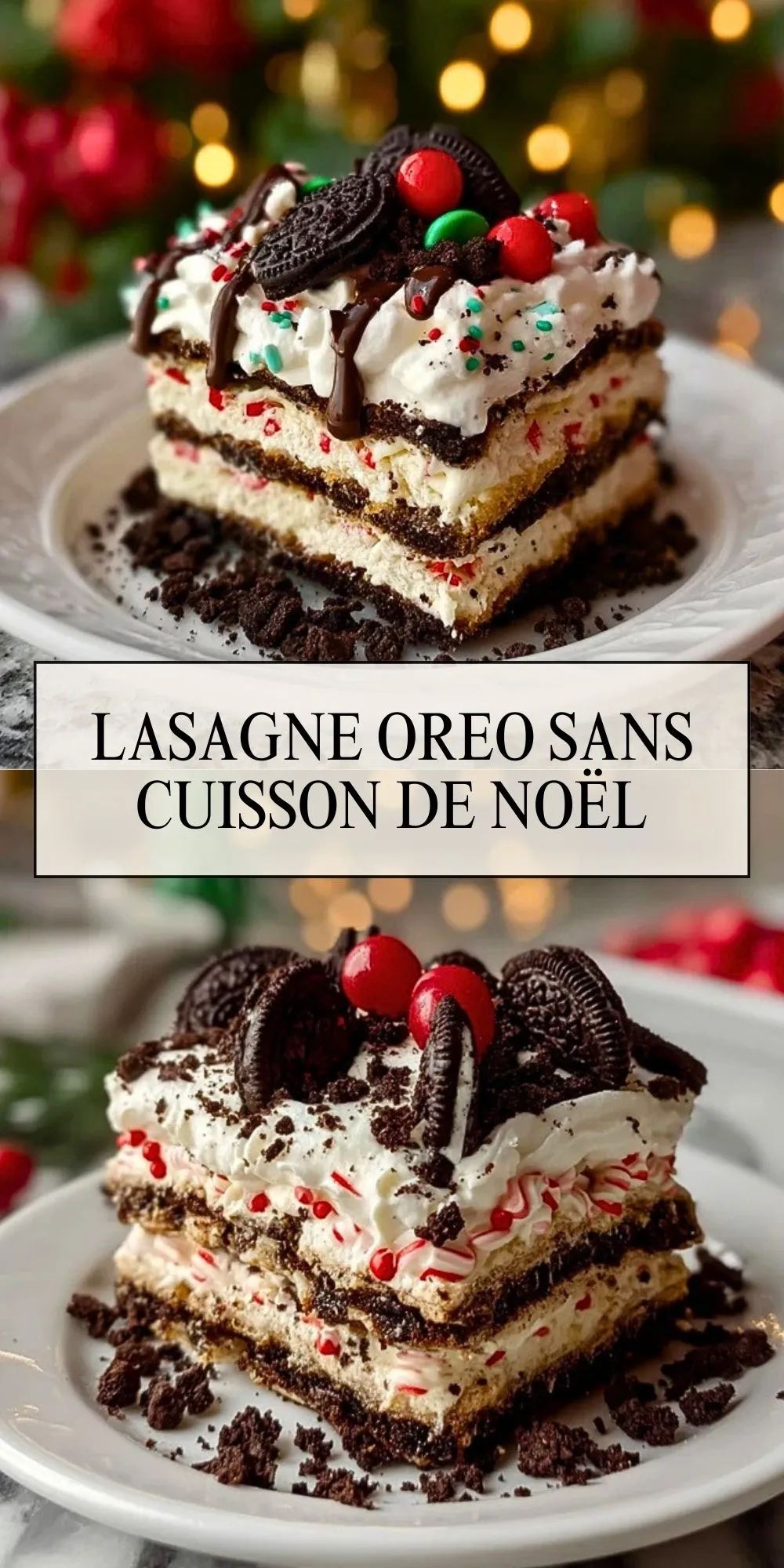 Lasagne Oreo Sans Cuisson de Noël - Pin 1