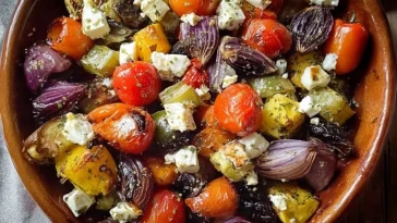 Légumes Rôtis Savoureux Avec Feta