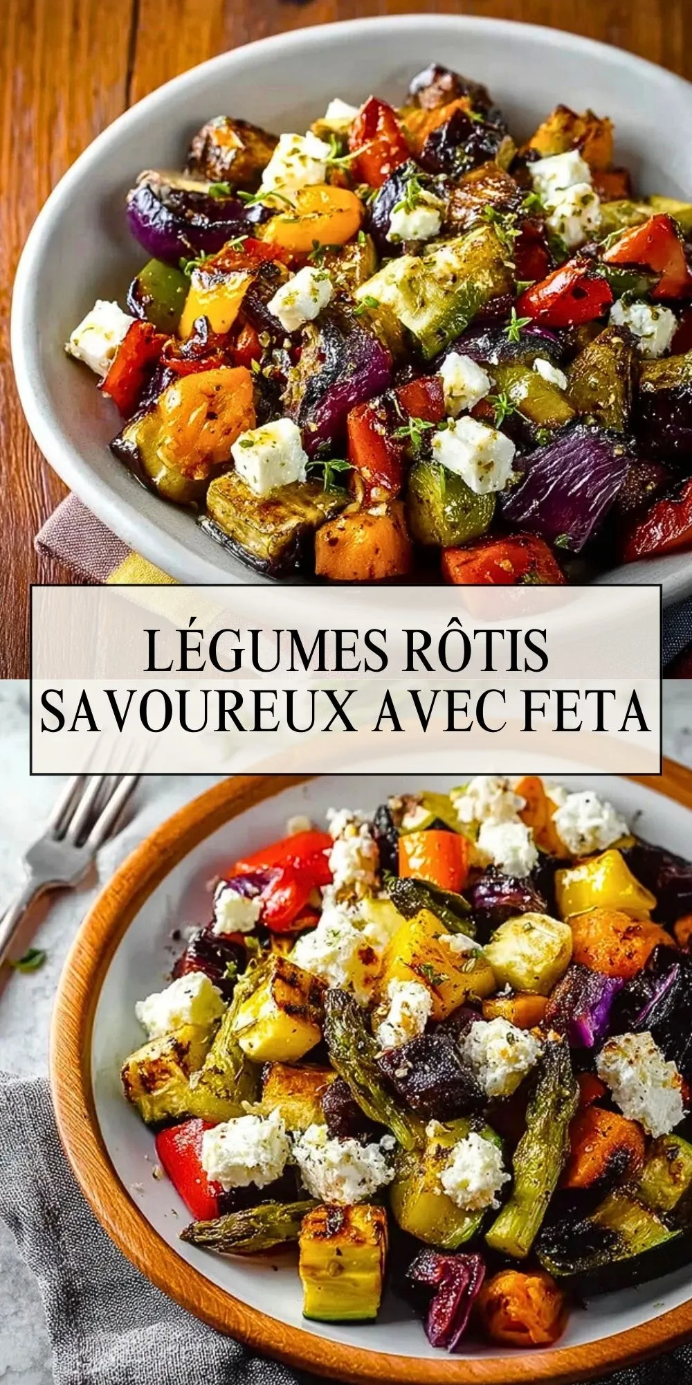 Légumes Rôtis Savoureux Avec Feta