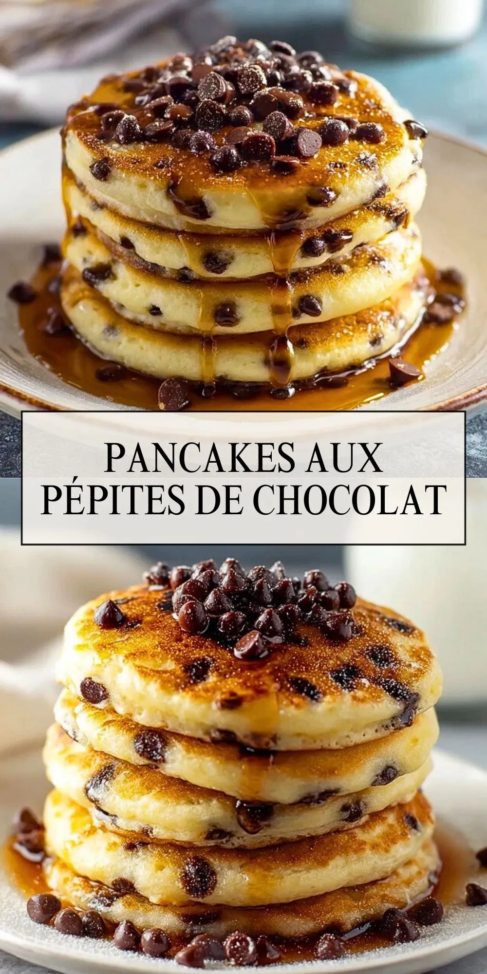 Pancakes Aux Pépites De Chocolat - Pin 1