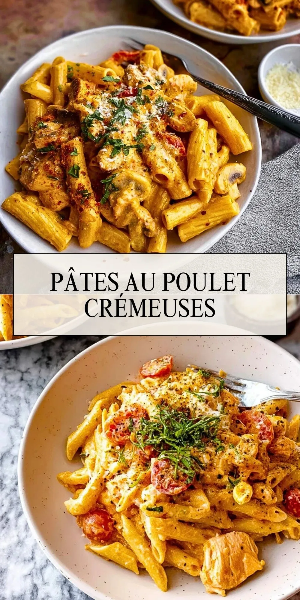 Pâtes Au Poulet Crémeuses - Pin 1 (1)