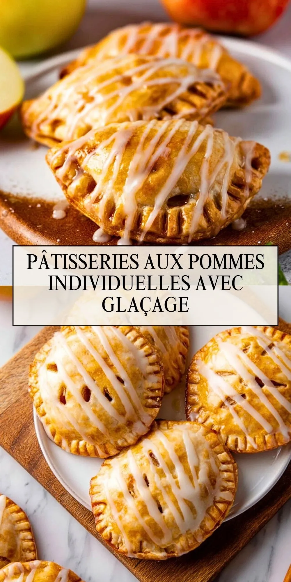Pâtisseries Aux Pommes Individuelles Avec Glaçage - Pin 1