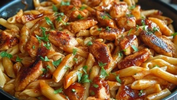 Penne Au Poulet BBQ Miel Tannique