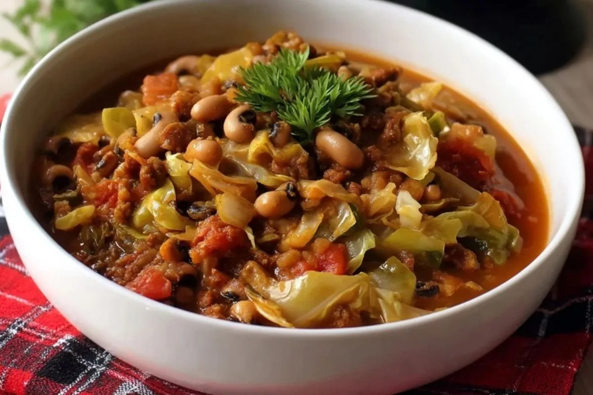 Pois Noirs Réconfortants Avec Chou - 1