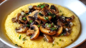 Polenta Rapide Aux Champignons Sautés À LAil