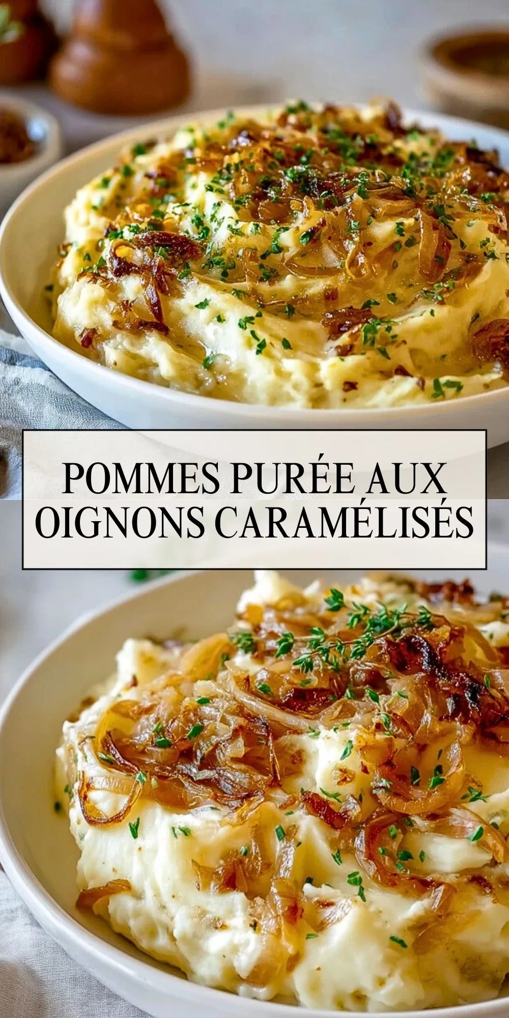 Pommes Purée Aux Oignons Caramélisés - Pin 1
