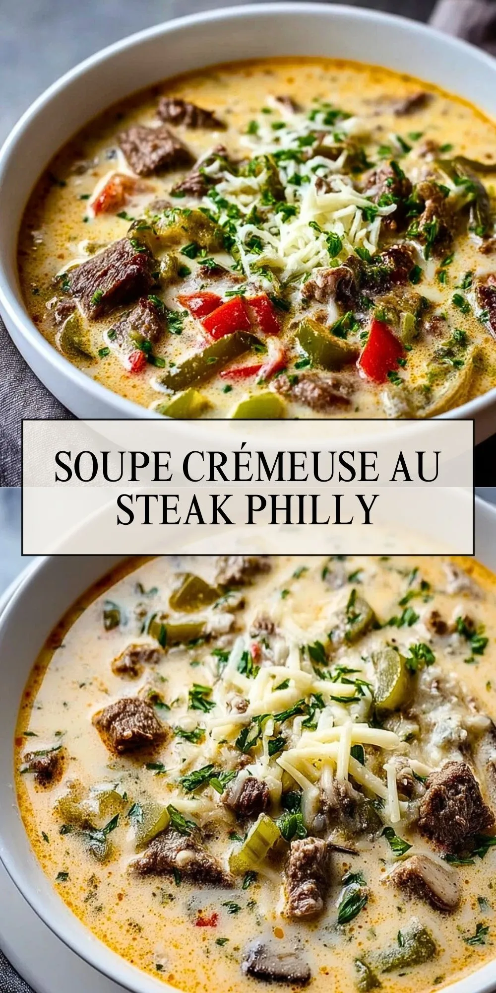 Soupe Crémeuse Au Steak Philly - Pin 1