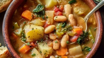 Soupe de Pommes de Terre et Haricots Copieuse