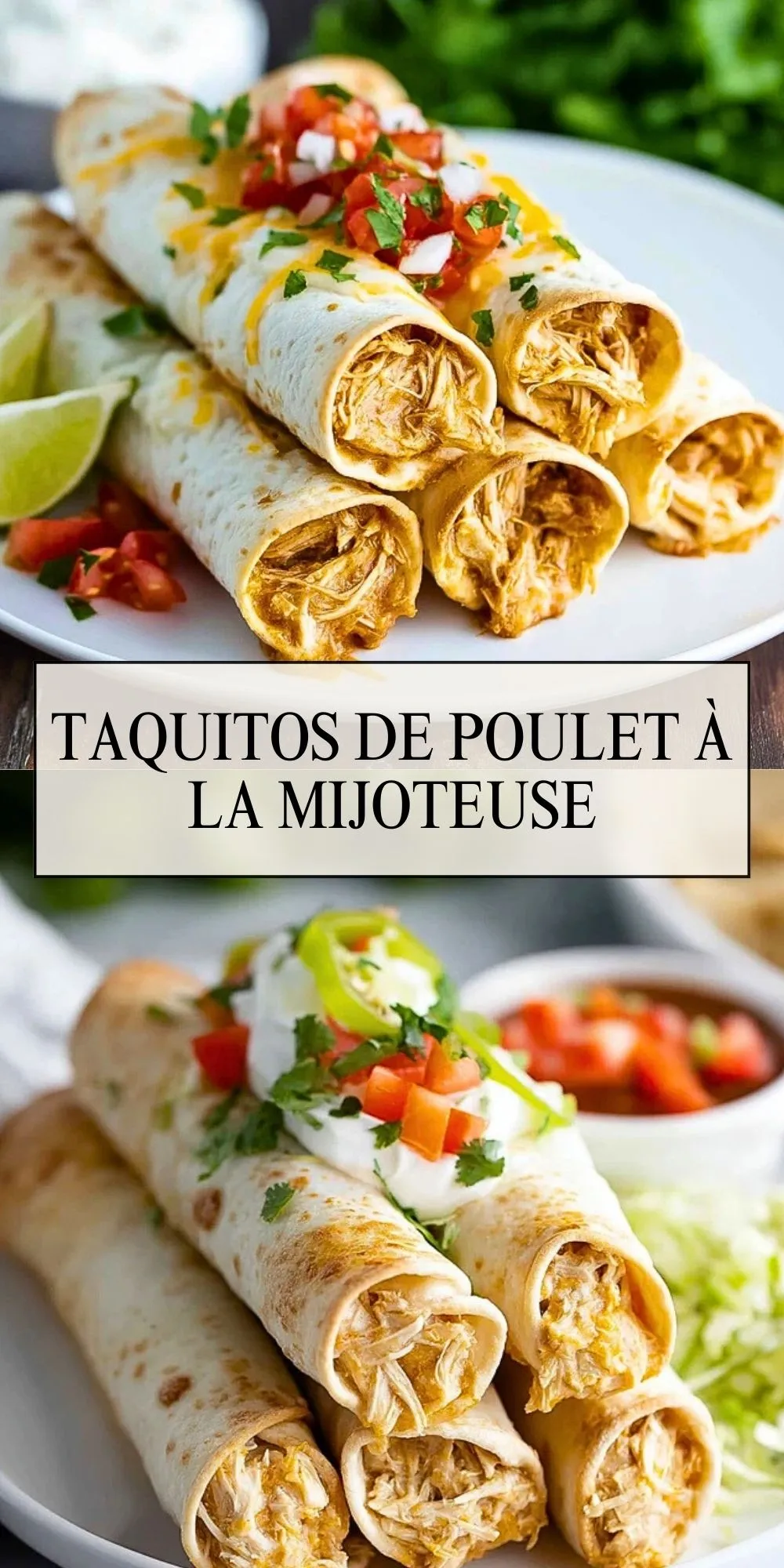 Taquitos de Poulet à la Mijoteuse - Pin 1