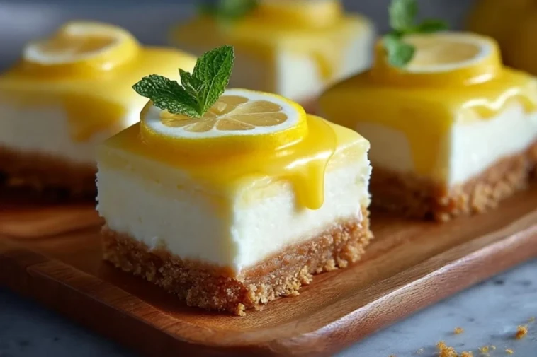 Barres De Cheesecake Au Citron Célestes