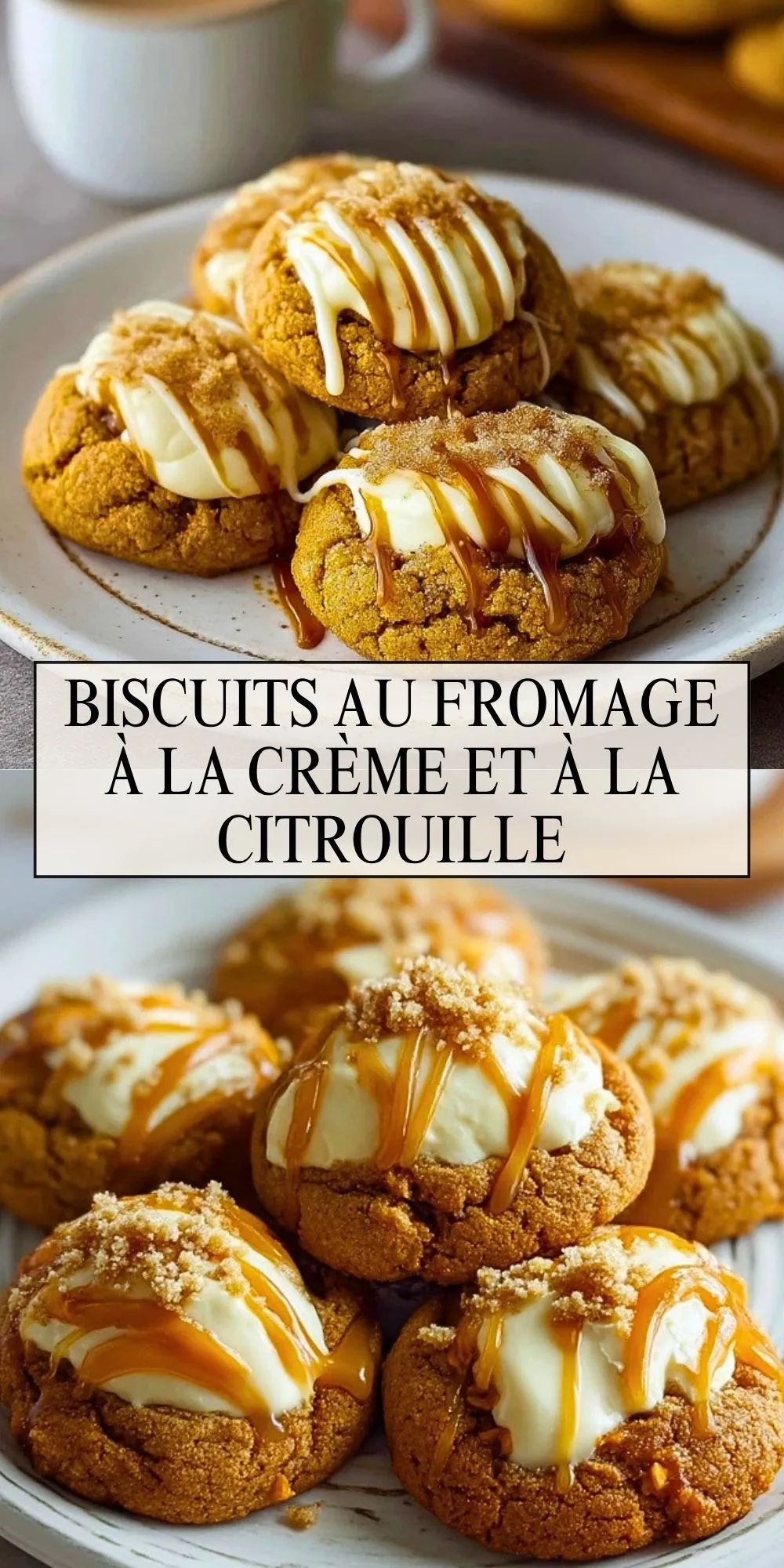 Biscuits Au Fromage À La Crème Et à La Citrouille - Pin 1