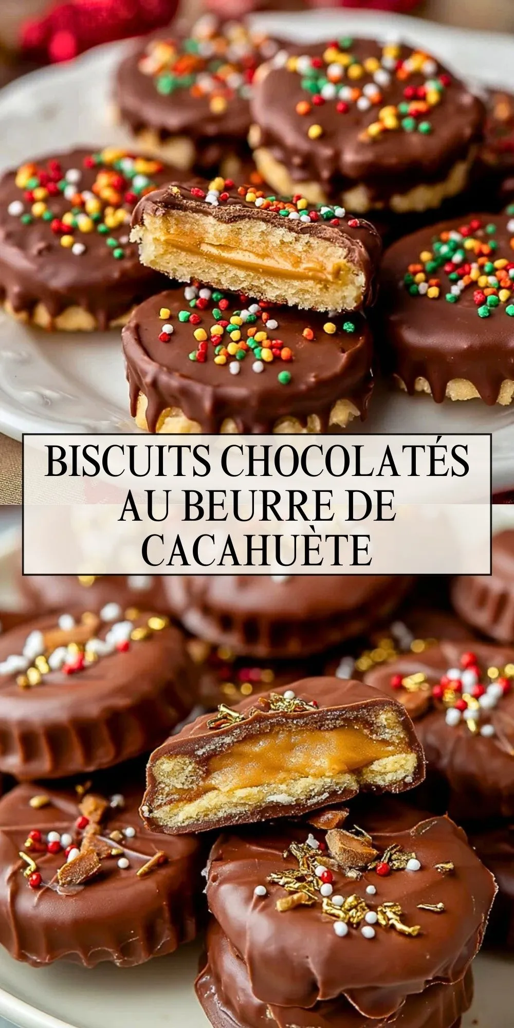 Biscuits Chocolatés au Beurre de Cacahuète - Pin 1