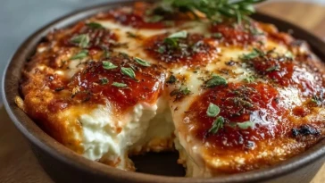 Bol De Pizza Au Fromage Cottage Fait Maison - 1