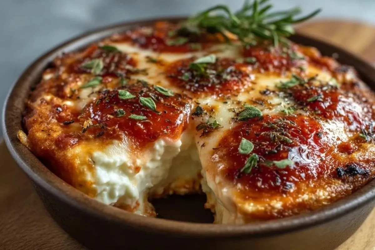 Bol De Pizza Au Fromage Cottage Fait Maison - 1