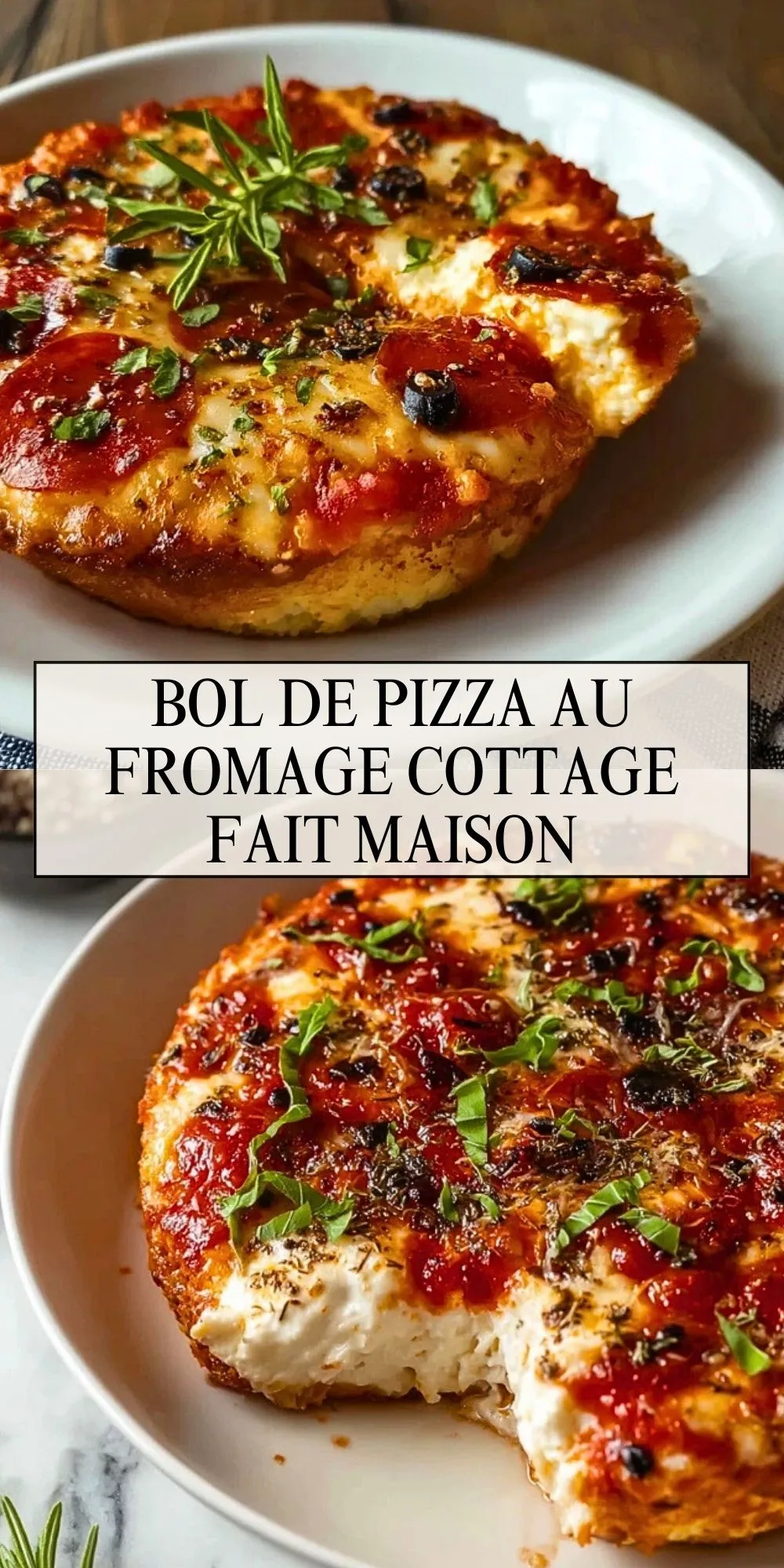 Bol De Pizza Au Fromage Cottage Fait Maison - Pin 1