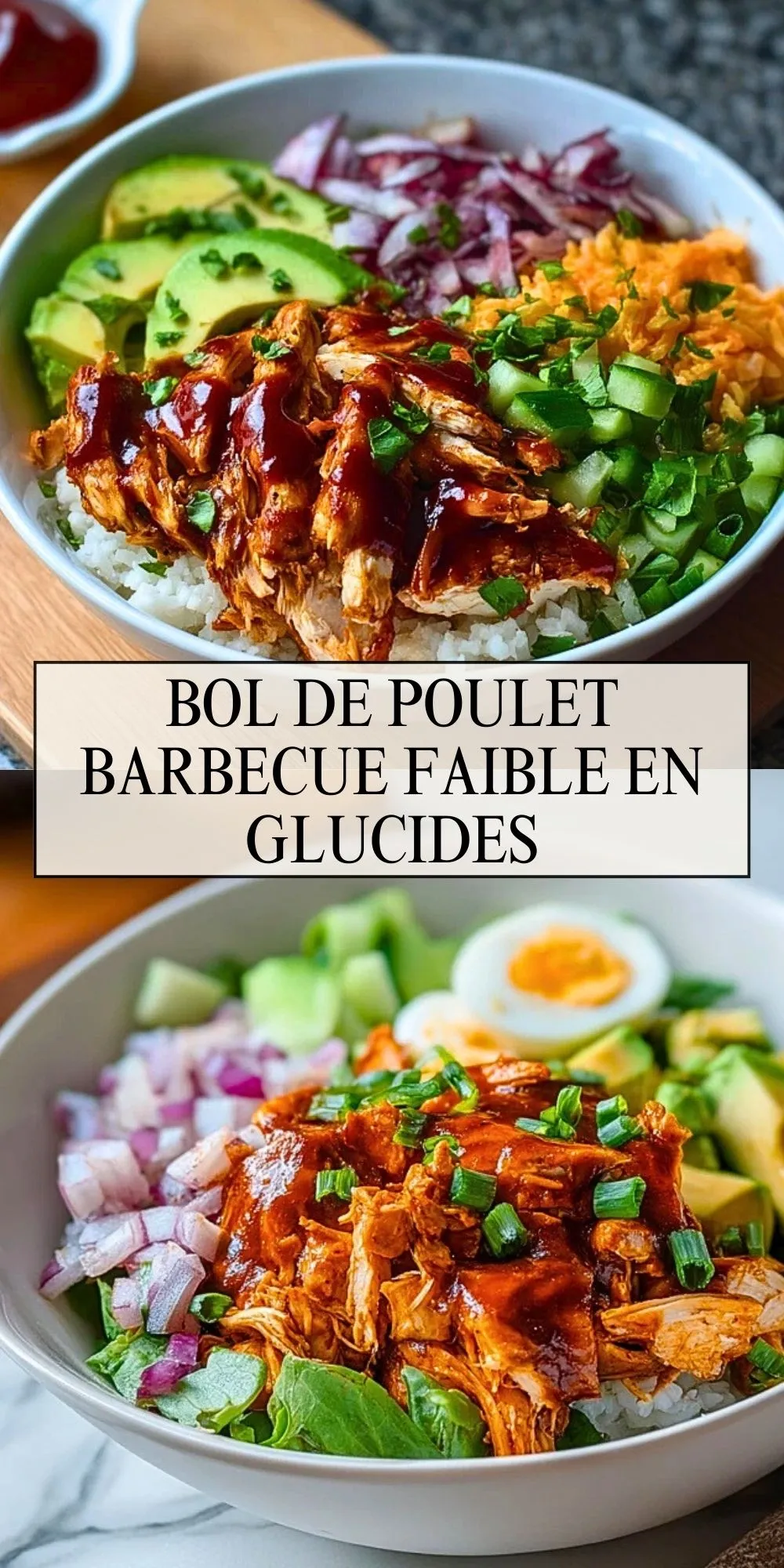 Bol De Poulet Barbecue Faible En Glucides - Pin 1