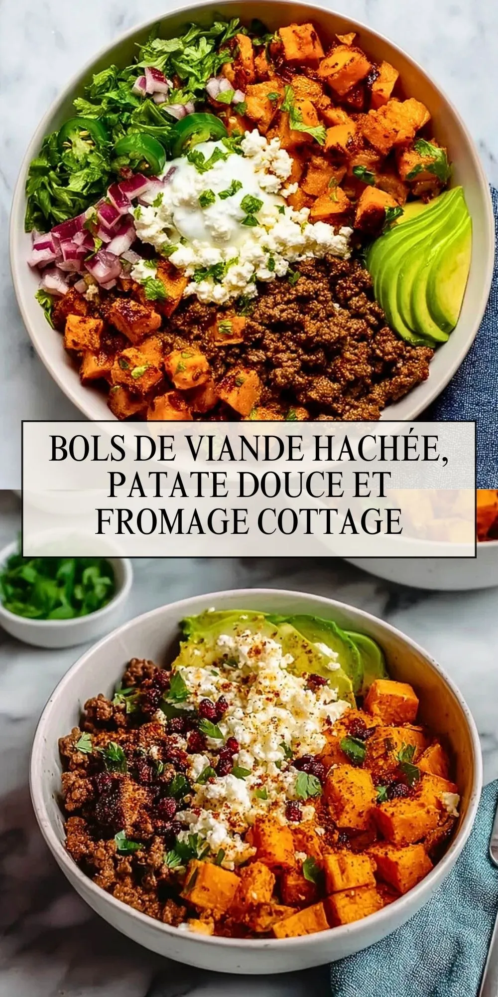 Bols De Viande Hachée, Patate Douce Et Fromage Cottage - Pin 1