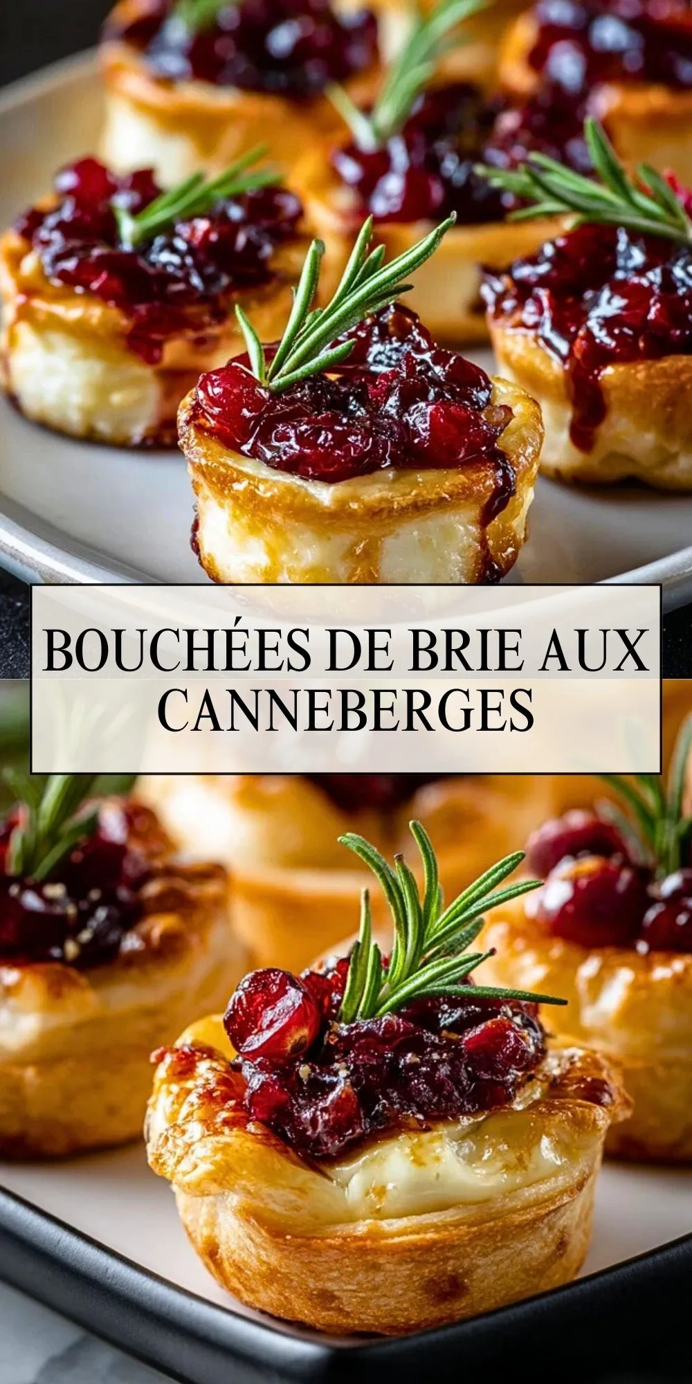 Bouchées De Brie Aux Canneberges - Pin 1