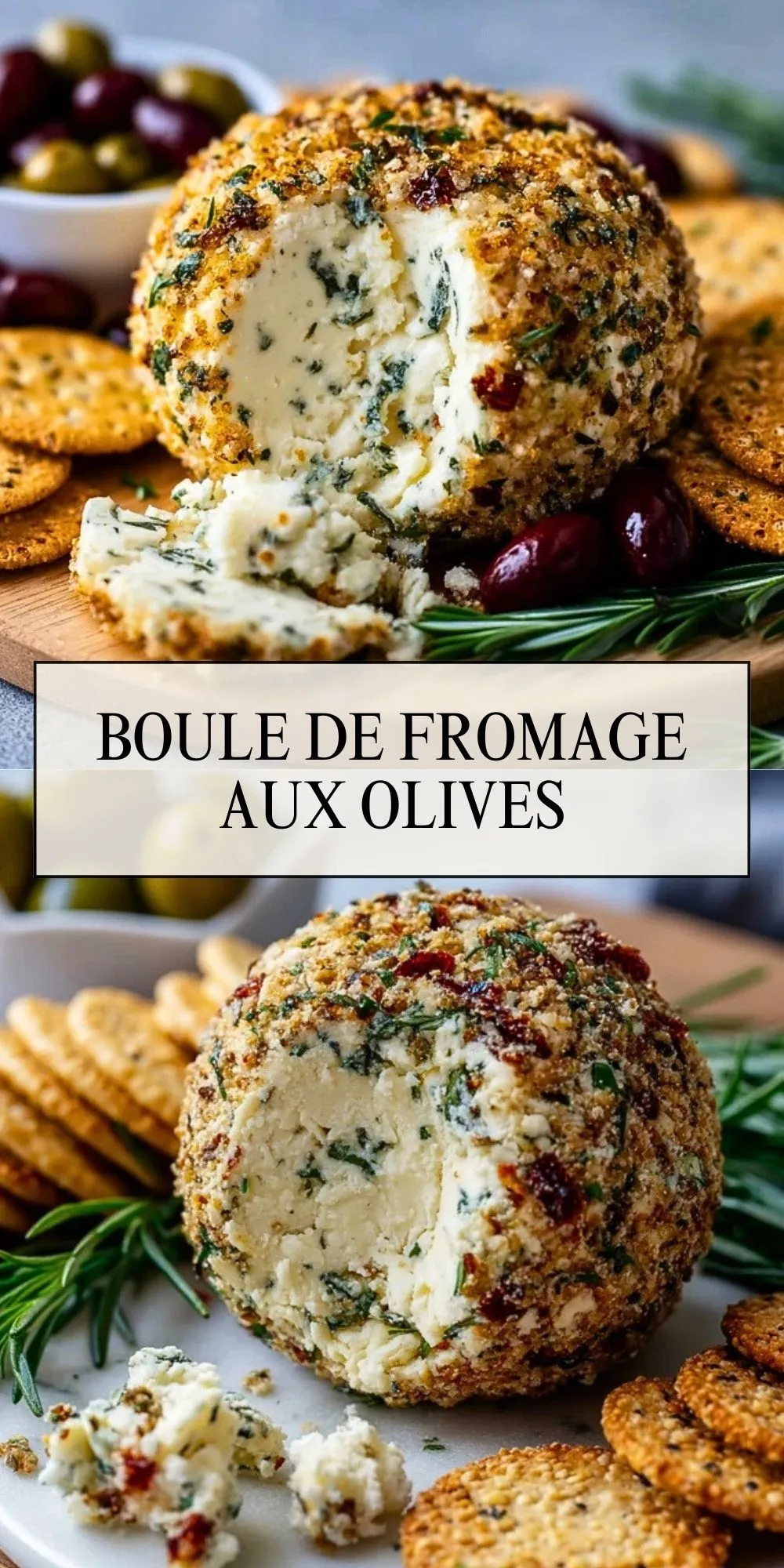 Boule De Fromage Aux Olives - Pin 1