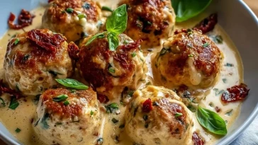 Boulettes De Poulet Crémeuses À Tomates Séchées