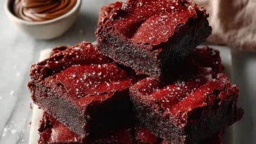 Brownies Velours Rouge au Chocolat et Nutella