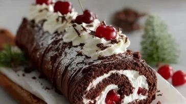 Bûche Forêt Noire Élégante