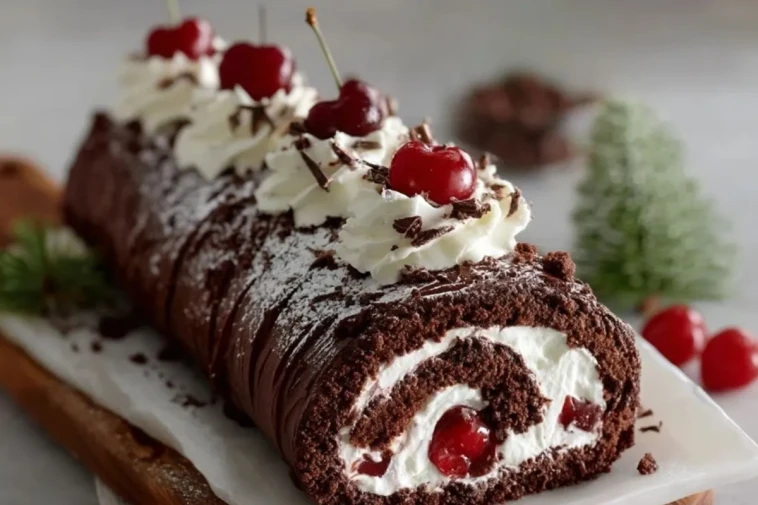 Bûche Forêt Noire Élégante