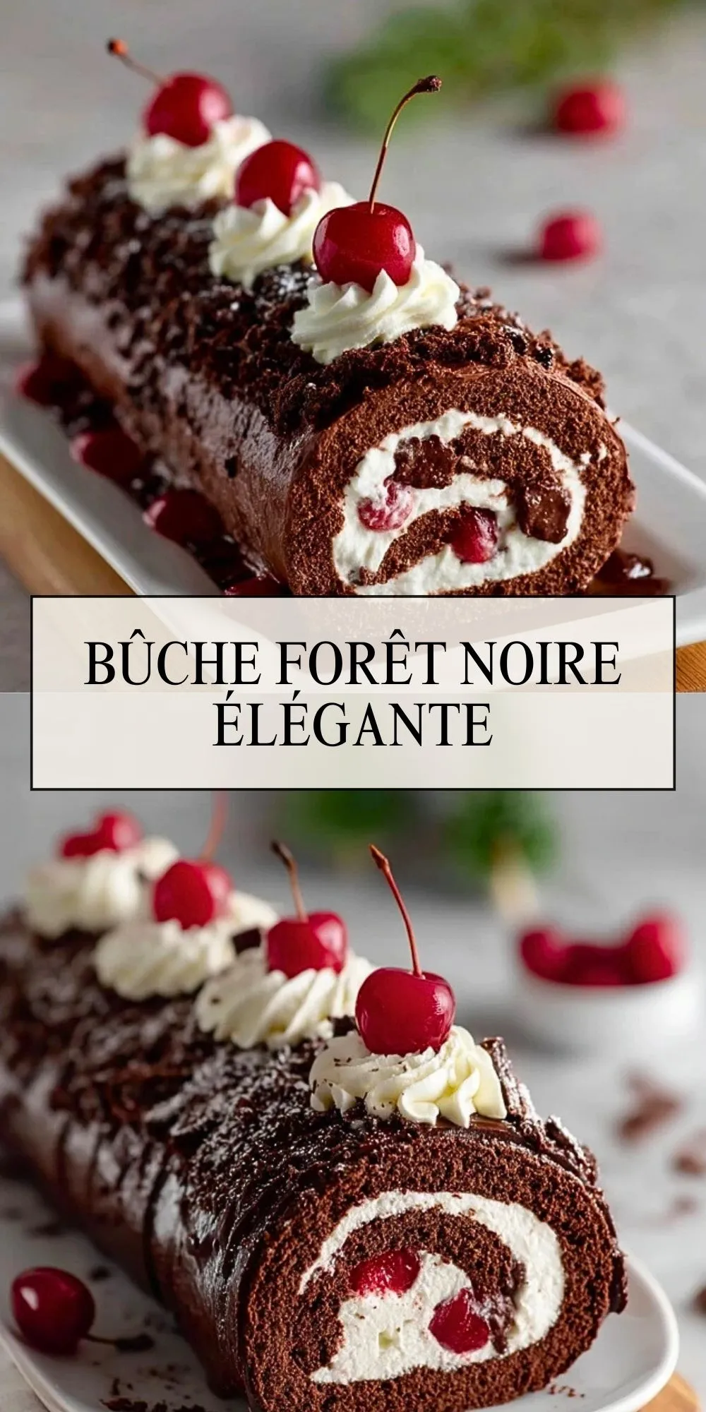 Bûche Forêt Noire Élégante - Pin 1 (1)