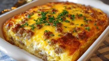 Casserole De Pommes De Terre Rissolées Aux Saucisses Et À La Crème