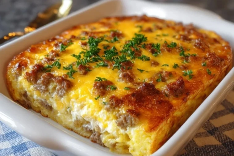 Casserole De Pommes De Terre Rissolées Aux Saucisses Et À La Crème
