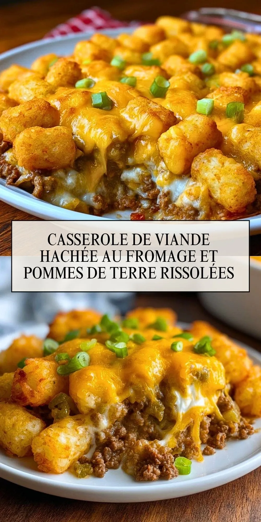 Casserole De Viande Hachée Au Fromage Et Pommes De Terre Rissolées - Pin 1