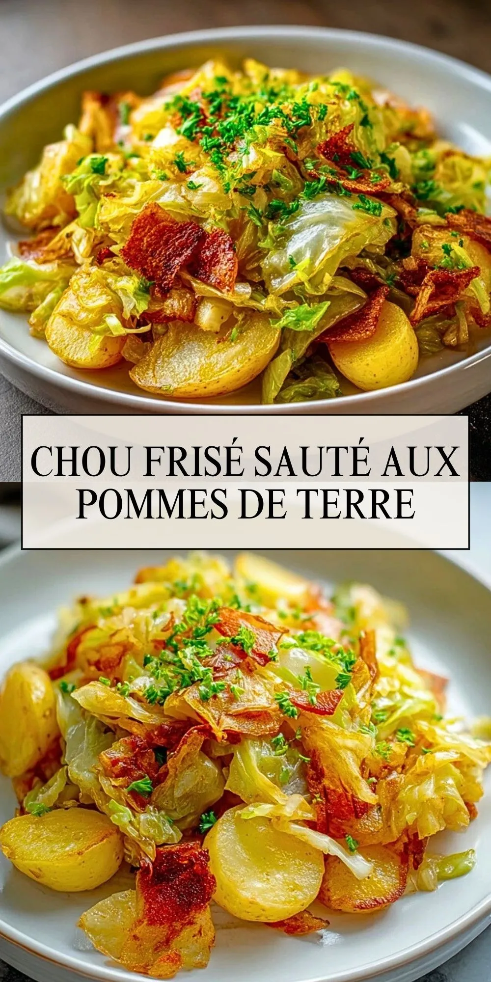 Chou Frisé Sauté aux Pommes de Terre - Pin 1