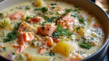 Chowder De Pommes De Terre Au Saumon Fumé