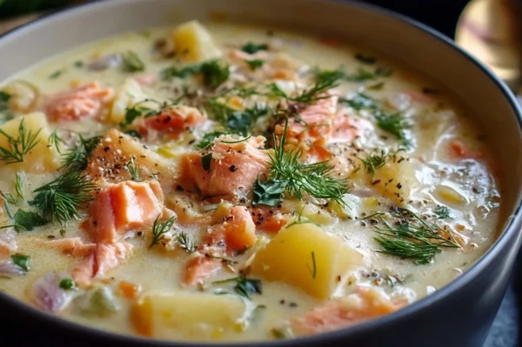 Chowder De Pommes De Terre Au Saumon Fumé