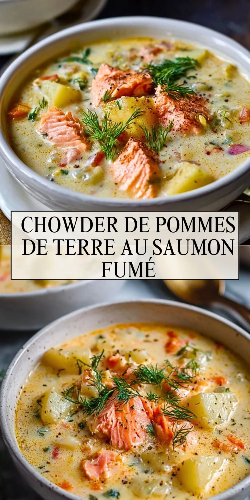 Chowder De Pommes De Terre Au Saumon Fumé - Pin 1