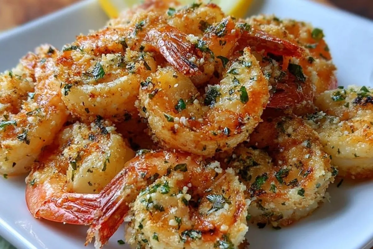 Crevettes Rôties À LAil Et Au Parmesan