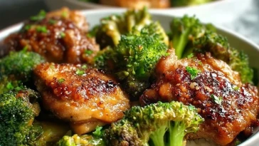 Cuisses De Poulet Croquantes Avec Brocoli