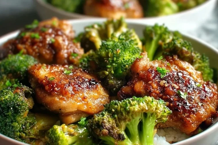 Cuisses De Poulet Croquantes Avec Brocoli