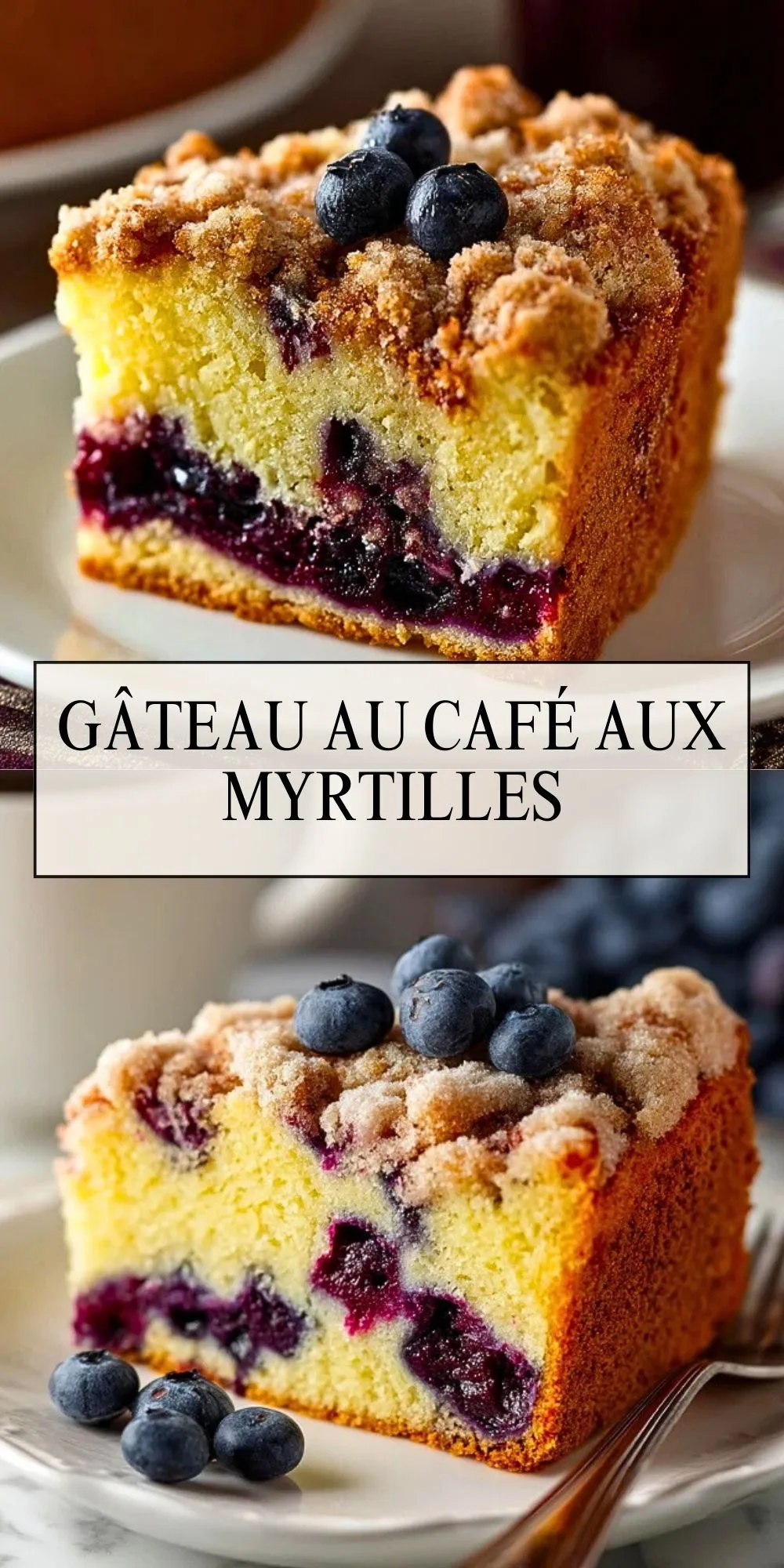 Gâteau Au Café Aux Myrtilles - Pin 1