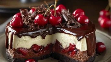 Gâteau Au Fromage Noir Forêt