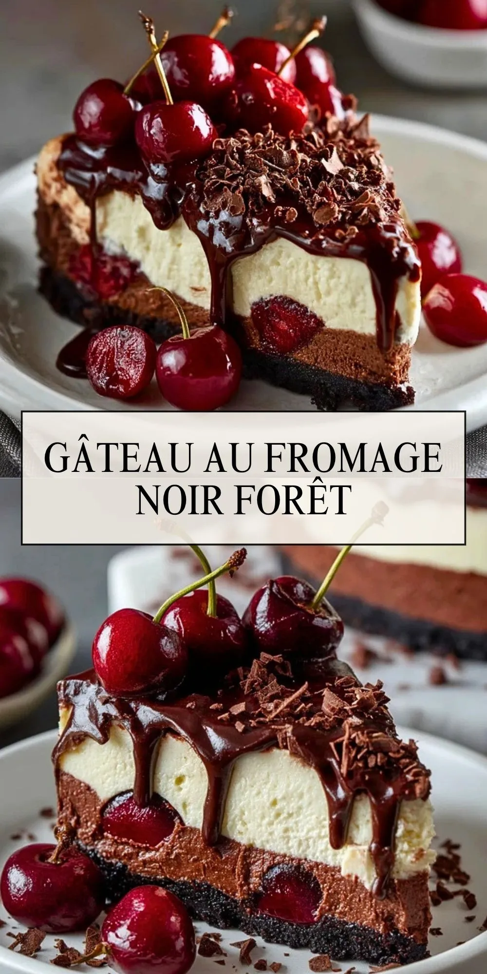 Gâteau Au Fromage Noir Forêt - Pin 1