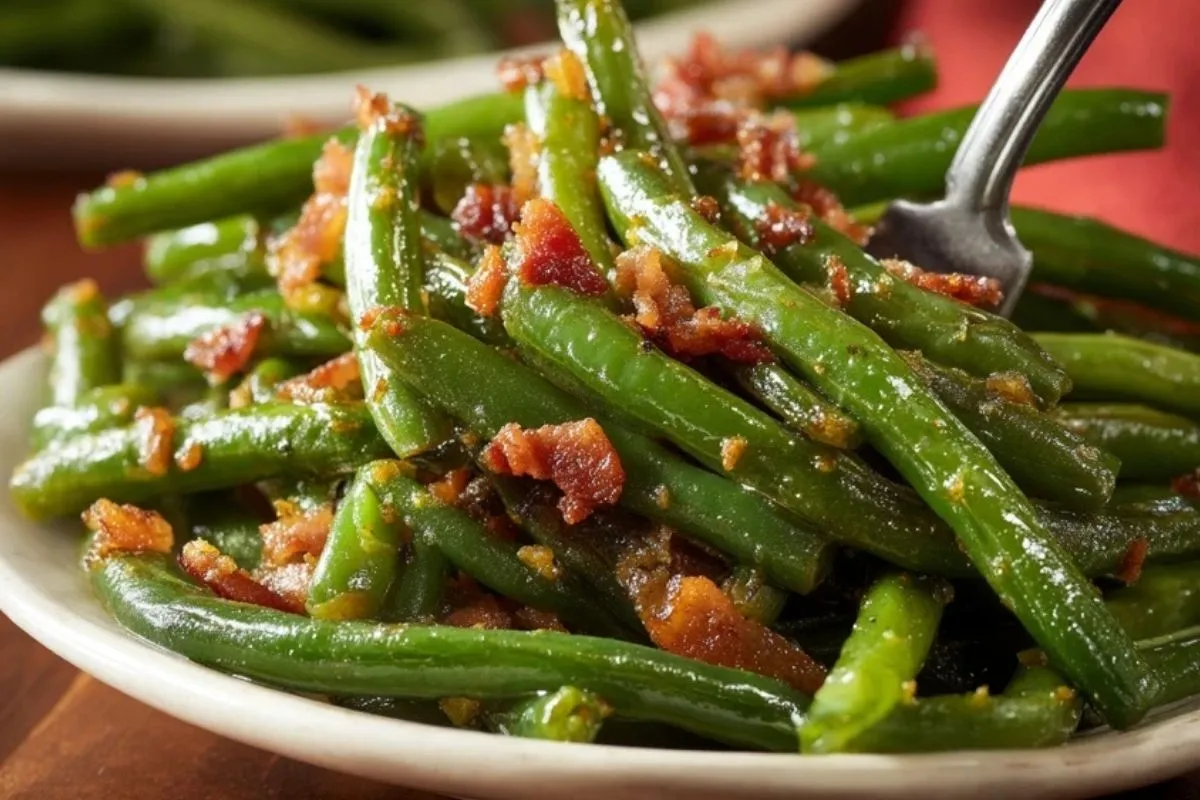 Haricots Verts Sautés Au Bacon