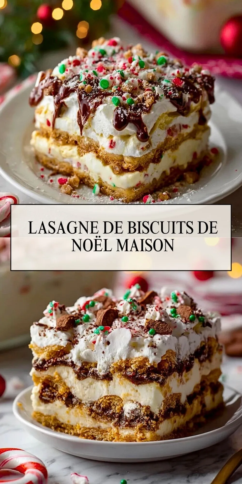 Lasagne De Biscuits De Noël Maison - Pin 1