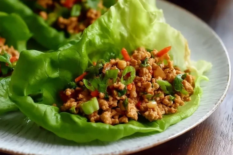 Meilleures Wraps De Laitue Au Dinde Asiatique