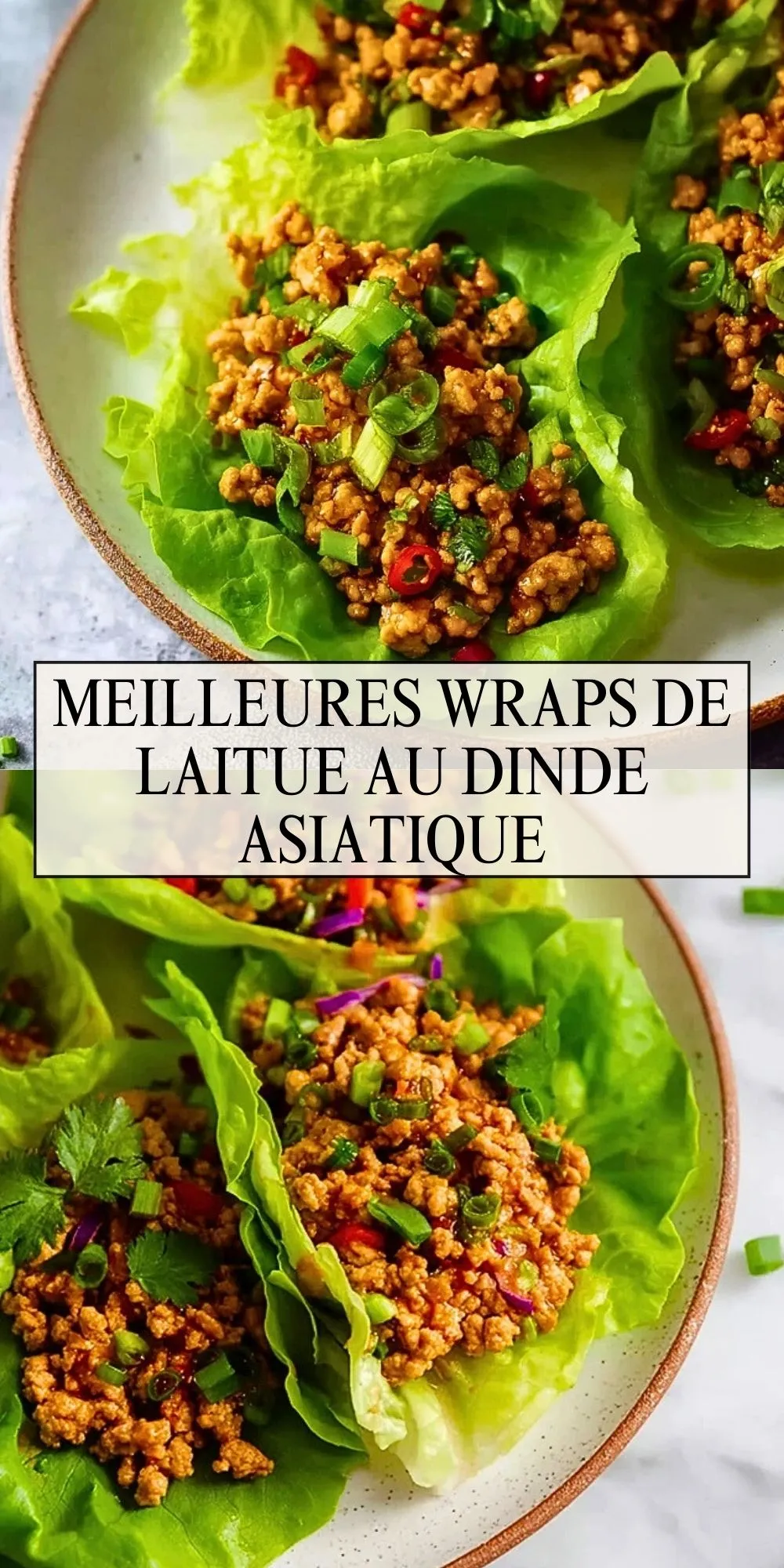Meilleures Wraps De Laitue Au Dinde Asiatique - Pin 1