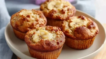 Muffins À La Banane Et Au Fromage Cottage Riche En Protéines